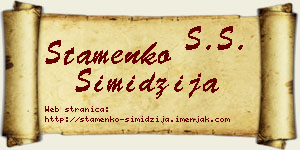 Stamenko Simidžija vizit kartica